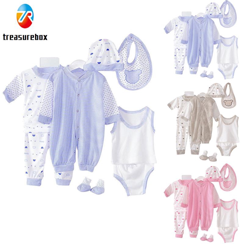 Set Jumpsuit Chất Cotton + Nón Cho Trẻ Sơ Sinh