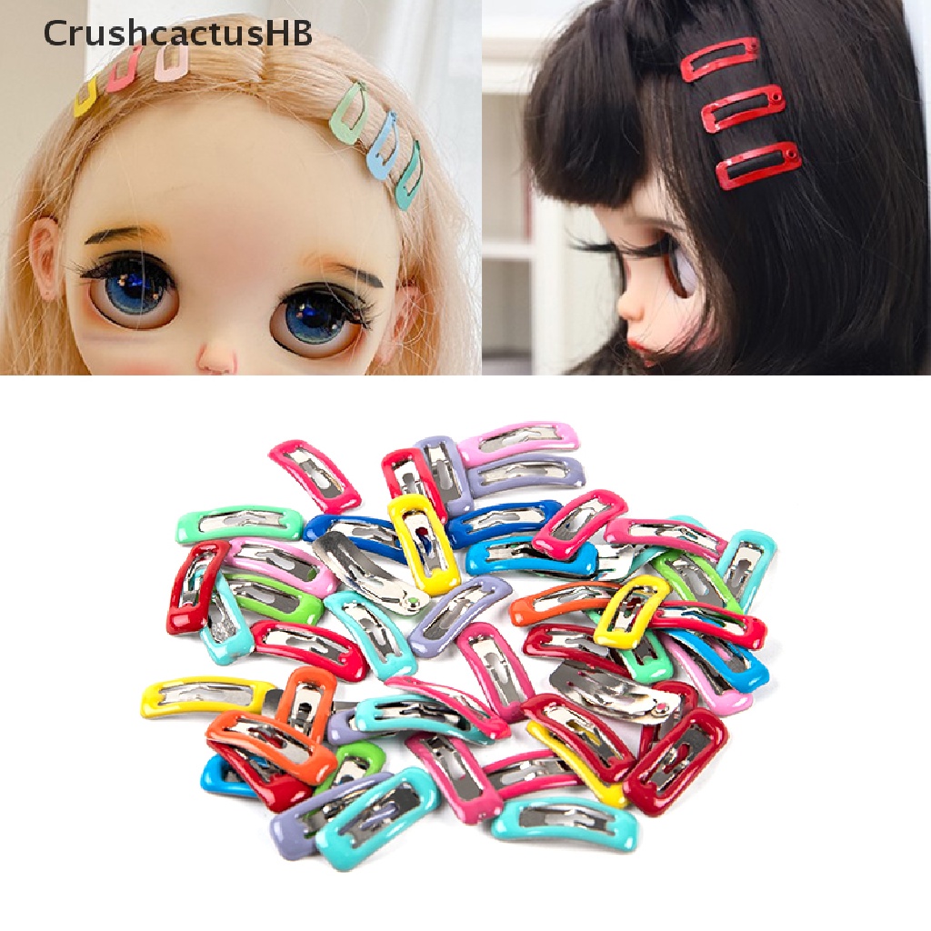 Set 10 kẹp tóc mini 2cm làm phụ kiện búp bê Blyth OB11 1/6 1/12