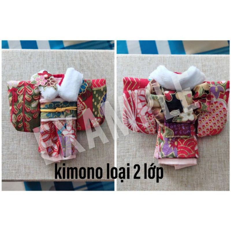 Trang phục Yukata nữ, kimono handmade cho búp bê obitsu11, ob11, nendoll,