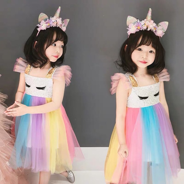 Váy cầu vồng ngựa poly