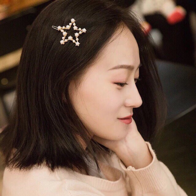 Kẹp tóc mái đính hạt