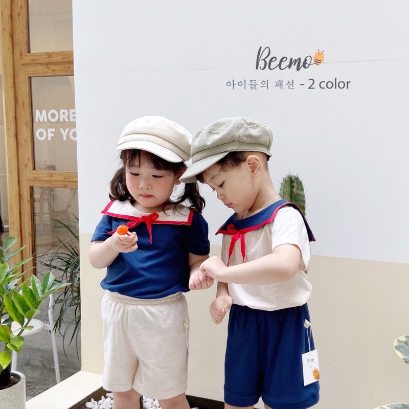 Set thủy thủ BEEMO cotton cho bé từ 10 đến 23kg