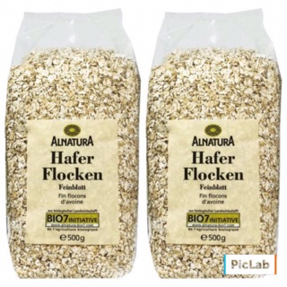 Combo 2 túi Yến Mạch Đức siêu sạch hạt cán Bio Alnatura (1kg)