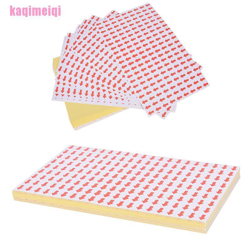 Set 10800 Miếng Dán Đánh Dấu Sương Mù Hình Mũi Tên Màu Đỏ 10x12mm