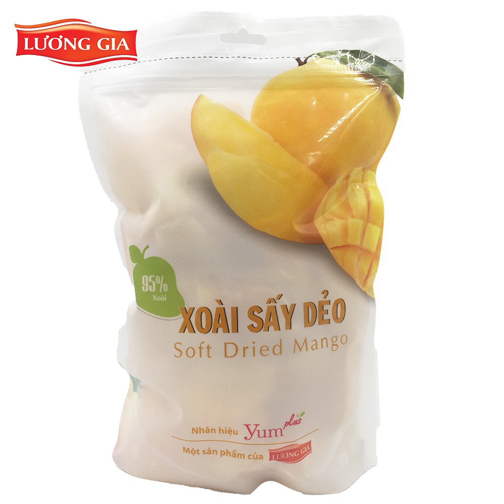 Xoài sấy dẻo Lương Gia - túi zip 500gr