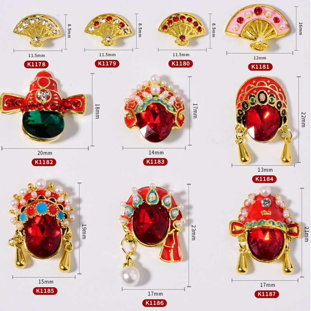 Phụ kiện 3D trang trí móng tay phong cách Trung Hoa sang trọng