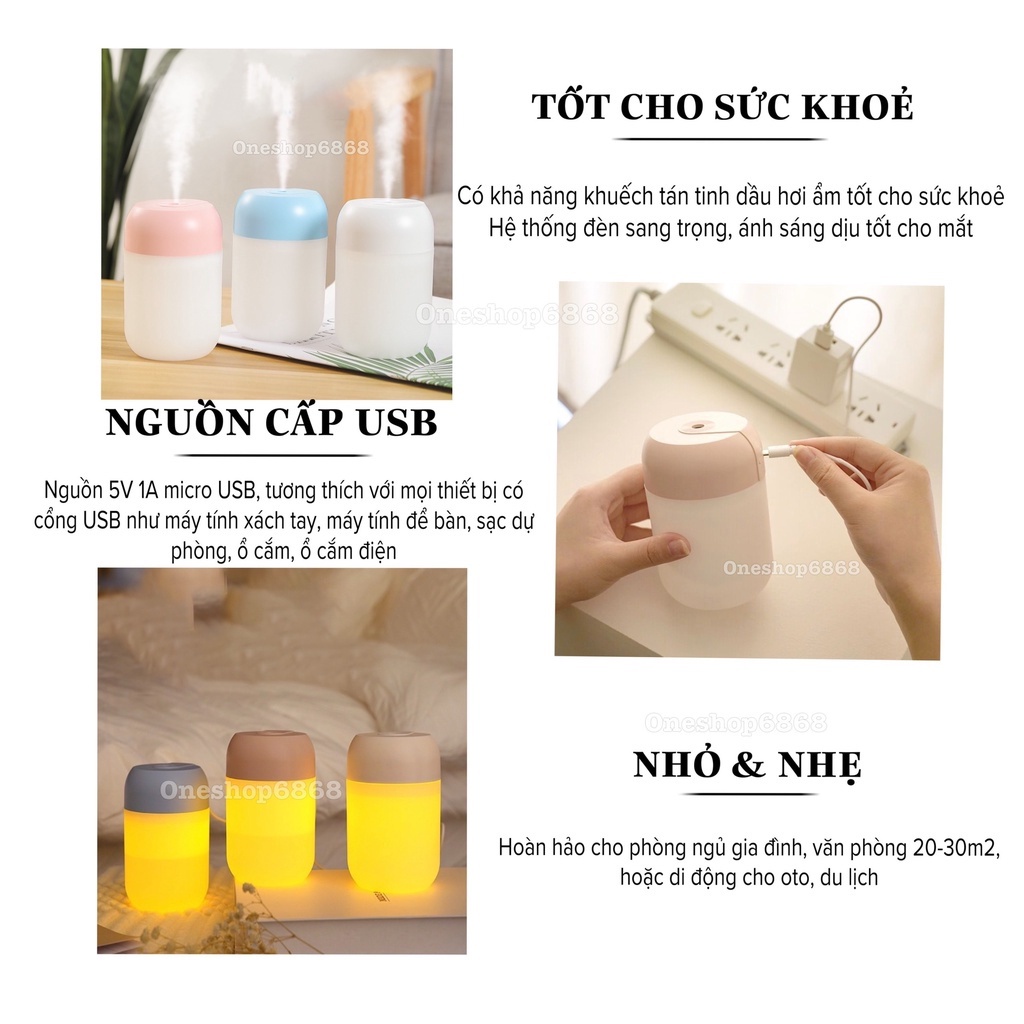 Máy xông tinh dầu mini, Máy Khuếch Tán Tinh Dầu Phòng Ngủ Và Trên Xe Hơi