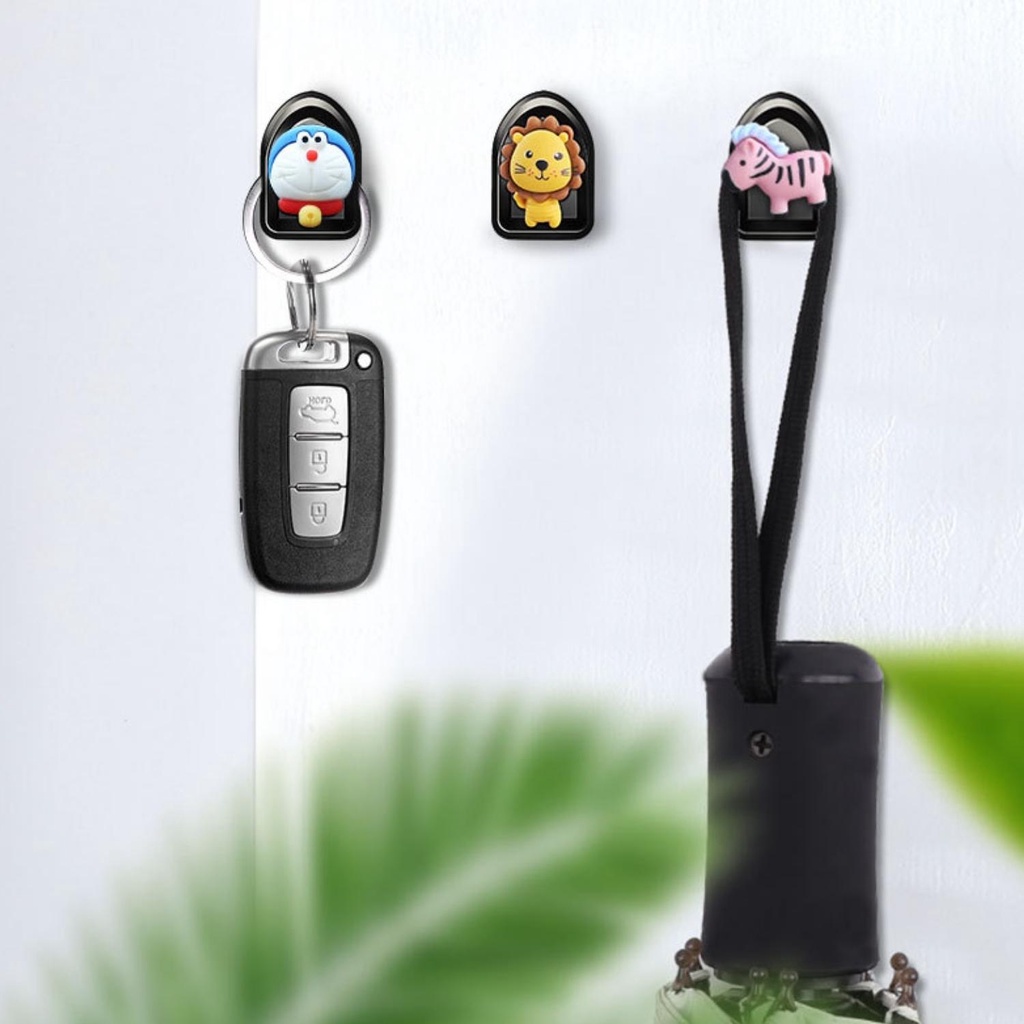 Móc dán xe hơi treo đồ đa năng, dán trên da, kính, gạch, gỗ... hình thù ngộ nghĩnh