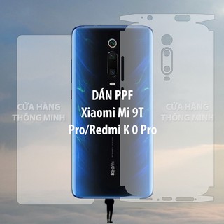 Tấm dán Xiaomi Mi 9T Pro/Redmi K20 Pro dán PPF mặt trước, dán mặt sau, dán màn hình, dán mặt lưng Full viền chuẩn