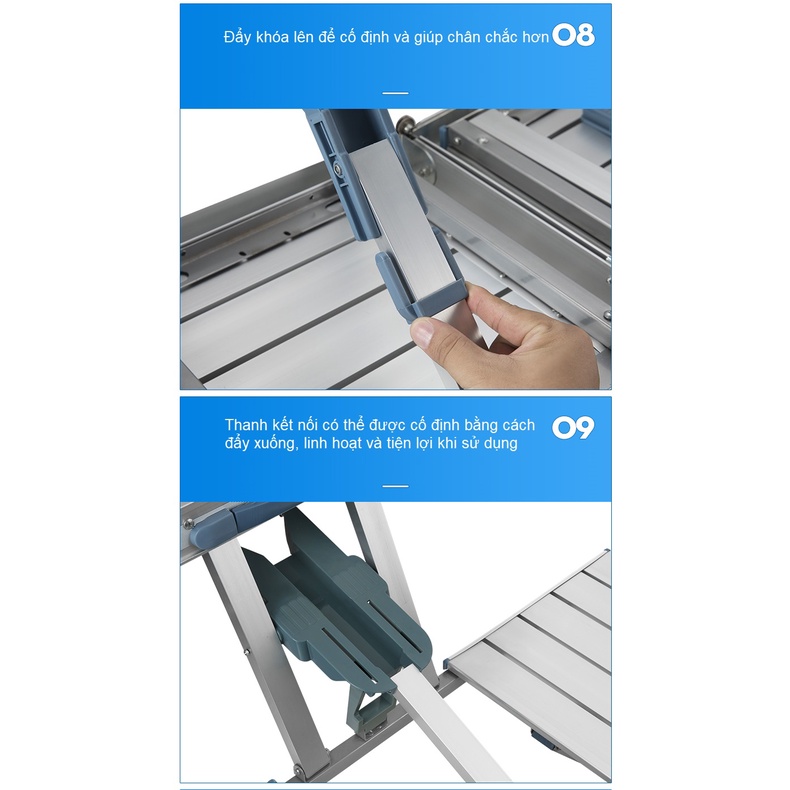 Bàn 4 ghế nhôm dã ngoại xếp gọn ZX17403,10kg, bàn 86x6 - Bàn ghế gấp gọn thành vali