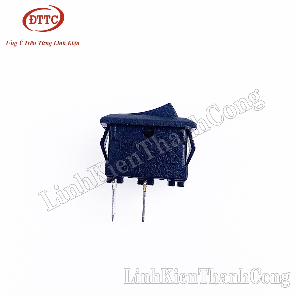 Công Tắc KCD11 2P 3A 250V 15x10mm Đen