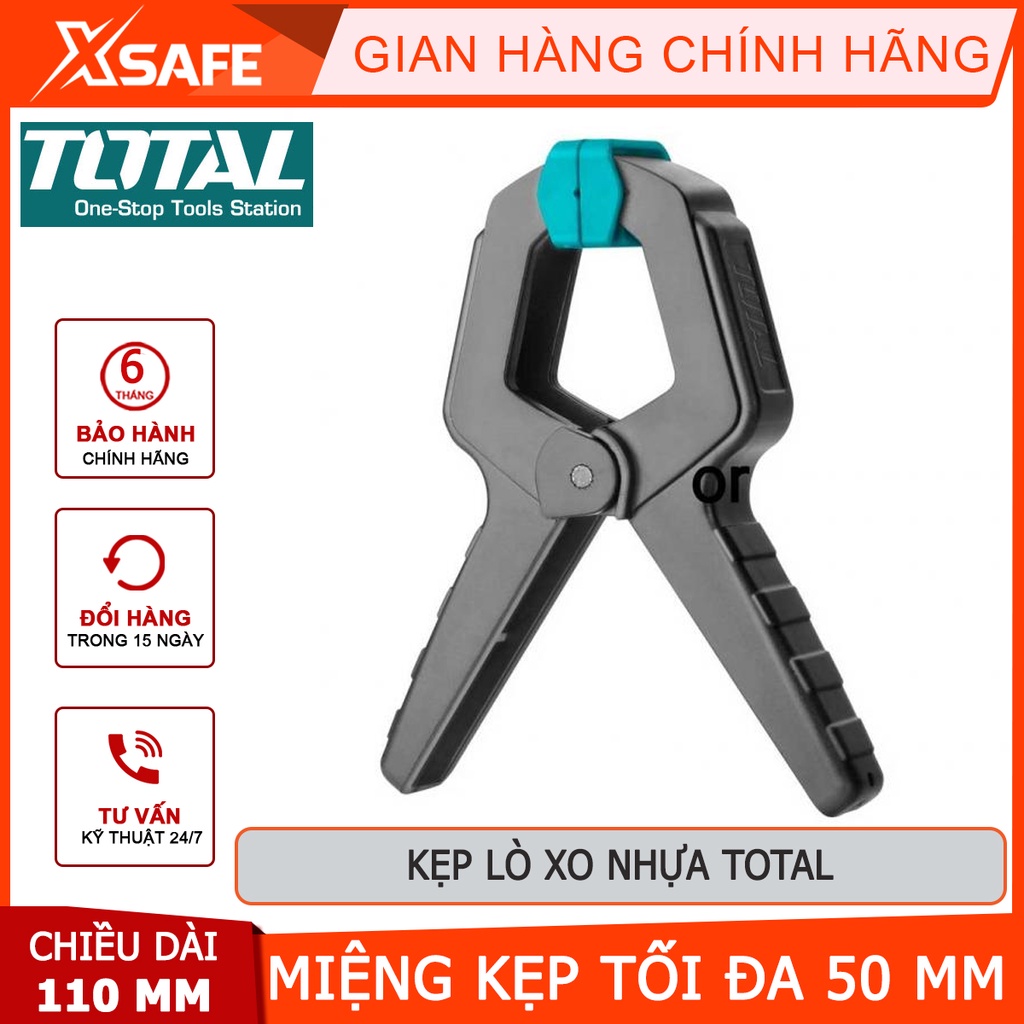 Kẹp Lò Xo Nhựa Total Tht13342 | Kẹp Nhựa Cố Định Kích Thước 4" Chiều Dài 110Mm Lực Kẹp 12Kgs, Kẹp Chắc Chắn