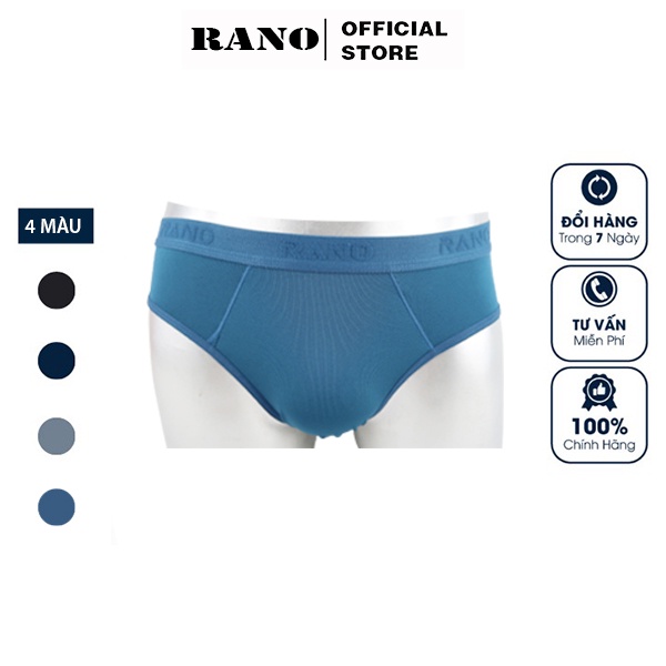 Quần lót nam tam giác cotton thun lạnh cao cấp cạp lưng nhỏ RANO thoáng khí trơn body kháng khuẩn xuất khẩu nhật