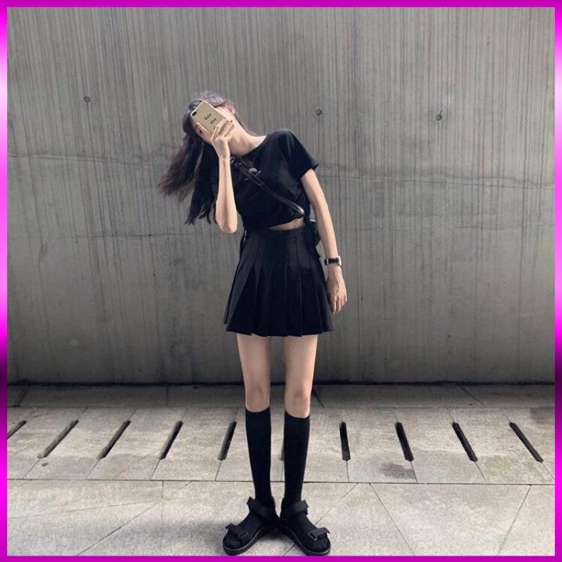 [Xả Kho 3 Ngày] CHÂN VÁY XẾP LY MÀU ĐEN SIÊU ĐẸP -CHÂN VÁY XẾP PLY XUẤT KHẨU | BigBuy360 - bigbuy360.vn