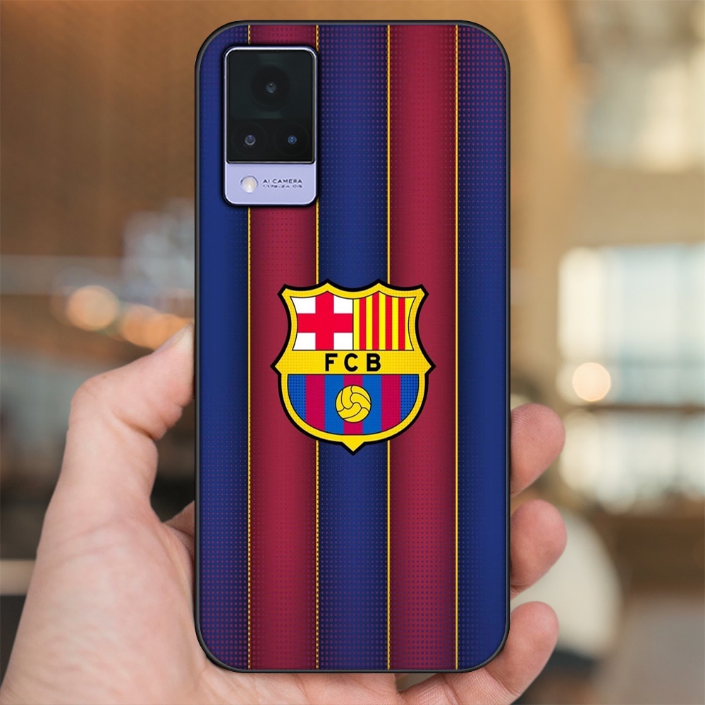 Ốp lưng Vivo V21 viền đen in hình Barcelona Barca