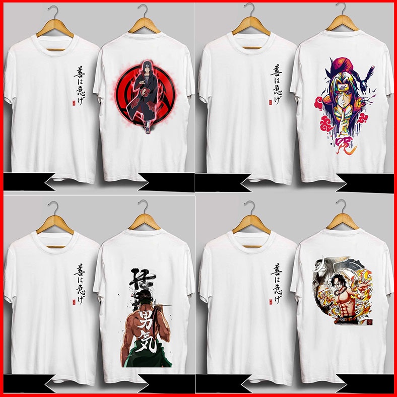 Áo thun Naruto One Piece - BST Áo thun in hình Zoro Ace Luffy - Itachi Naruto Sasuke Siêu Độc Đẹp