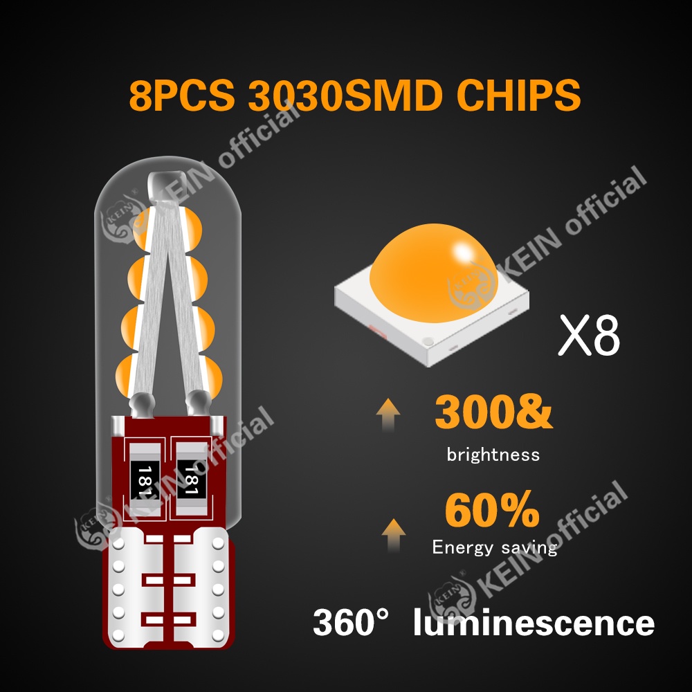 Đèn LED 2021NEW T10 W5W 194 168 501 ánh sáng trắng/ vàng chất lượng cao cho xe hơi