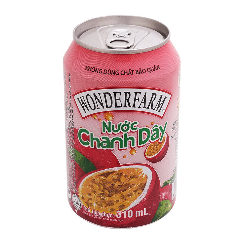 NƯỚC CHANH DÂY WONDERFARM LON 310ML/ NƯỚC CHANH LEO