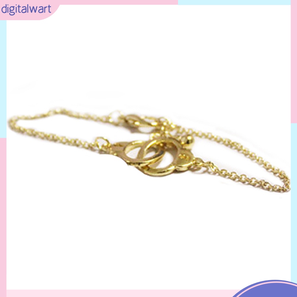 Vòng tay hợp kim thiết kế móc khóa hình chiếc còng cá tính trẻ trung dành cho nữ