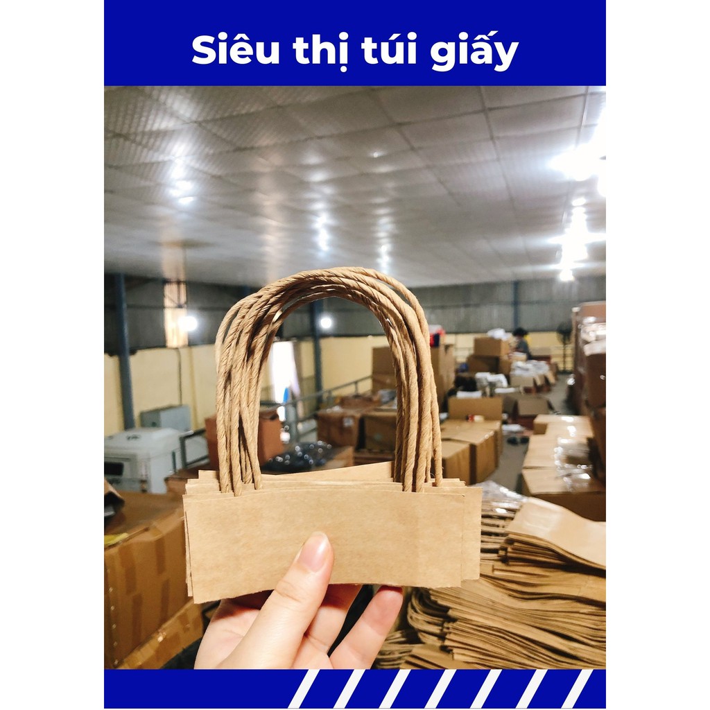 QUAI TÚI GIẤY KRAFT MÀU NÂU  KHÔNG PHẢI QUAI LY