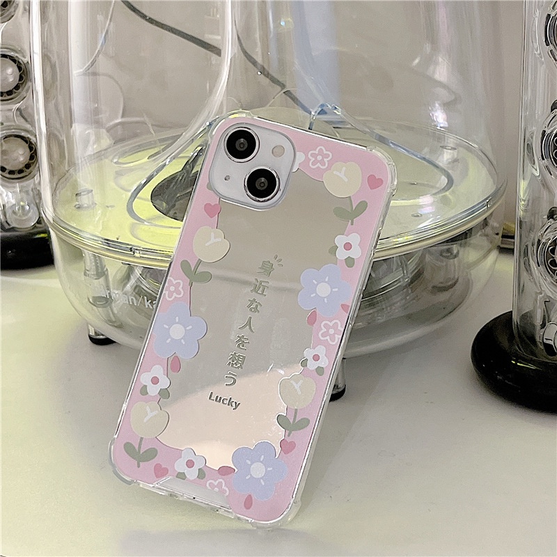 Ốp lưng iphone Ốp Điện Thoại Mặt Gương Chống Sốc Cho iPhone6 / 7 / 8Plus XsMax XR 11 / 14 pro 13Pro Max Dinuo case/JM-3
