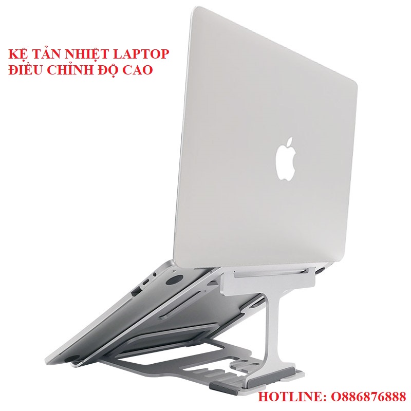 Giá đỡ Laptop, MacBook, Ultrabook  P3 từ hợp kim nhôm điều chỉnh độ cao, chống mỏi cổ, đế tản nhiệt kê Laptop.