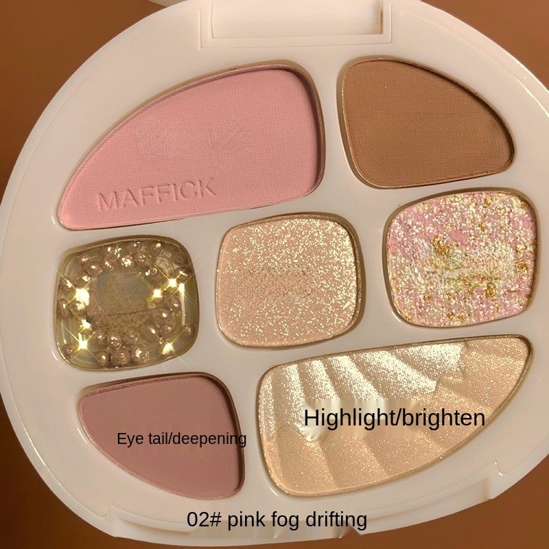 Bảng phấn mắt má hồng bắt sáng toàn diện MAFFICK vỏ sò | BigBuy360 - bigbuy360.vn