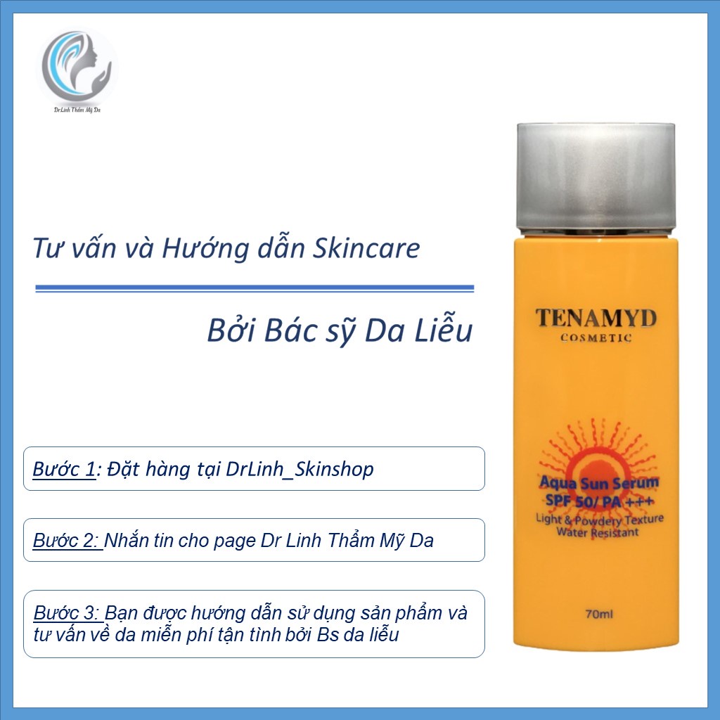 Kem chống nắng cho da dầu mụn da khô hỗn hợp dạng huyết thanh Tenamyd Aqua sun serum spf 50+ CN05