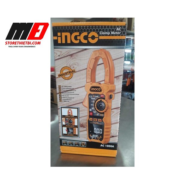 Đồng hồ kẹp kỹ thuật số AC/DC (6000 số đếm) INGCO DCM10004