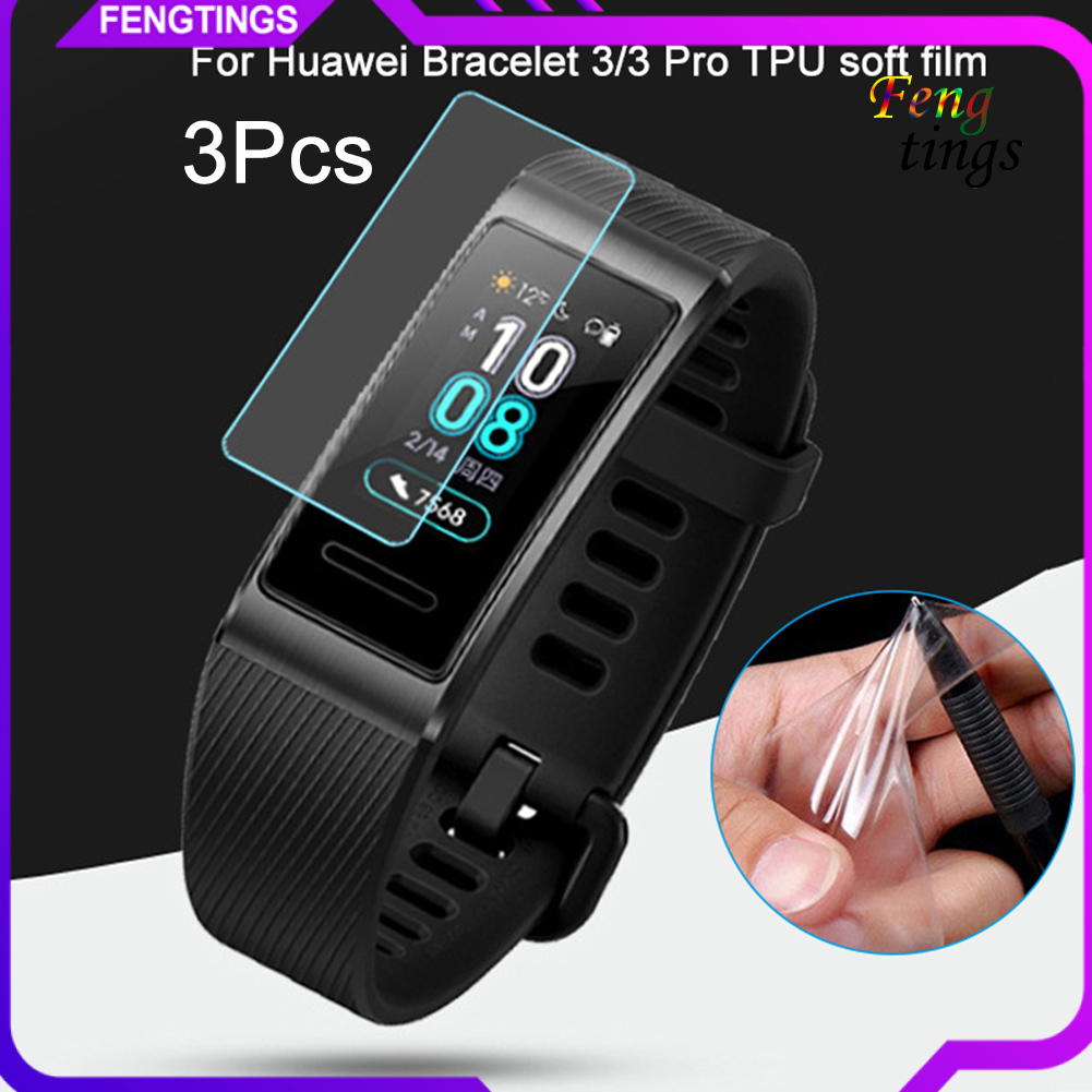 Set 3 Miếng Dán Tpu Bảo Vệ Màn Hình Cho Đồng Hồ Huawei Band 3 / 3 Pro K1