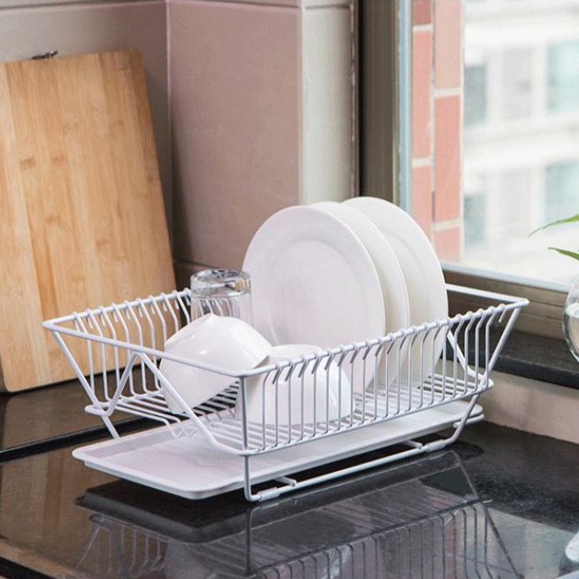 Kệ giá úp chén bát Inomata cao cấp màu trắng