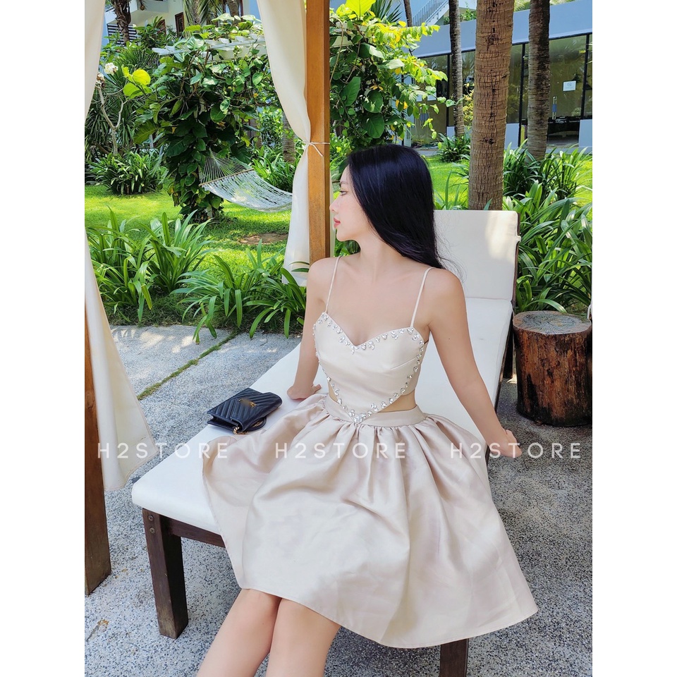 ĐẦM 2 DÂY VIỀN ĐÁ TRÁI TIM