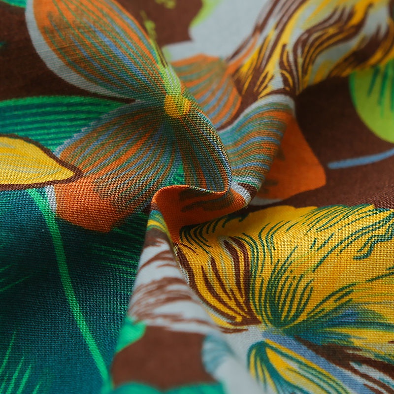 Set Đồ Đi Biển 2 Món Áo Sơ Mi Tay Ngắn Phối Quần Short Mỏng In Hoa Thời Trang Đi Biển Cho Bé