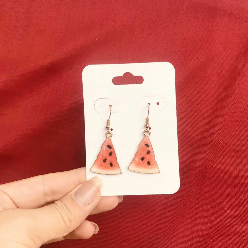 100 thẻ treo dây chuyền kết hợp khuyên tai size 6x8cm