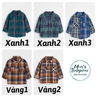 Áo sơ mi dạ kẻ HM UK Us Japan Korea mẫu mới 2022 (sẵn màu như phân loại)