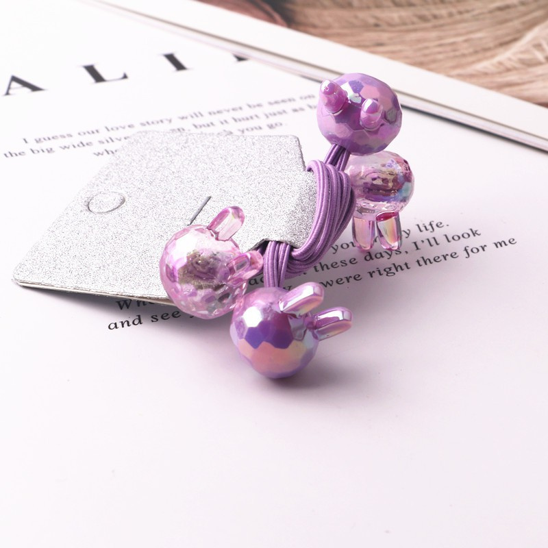 2 Dây cột tóc co giãn phối hình thỏ dễ thương cho bé gái