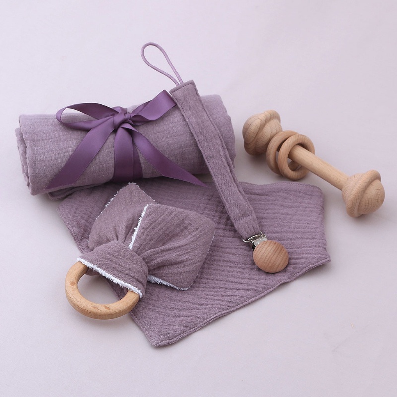 Set 5 Yếm Ăn Tam Giác Dễ Thương Cho Bé Sơ Sinh