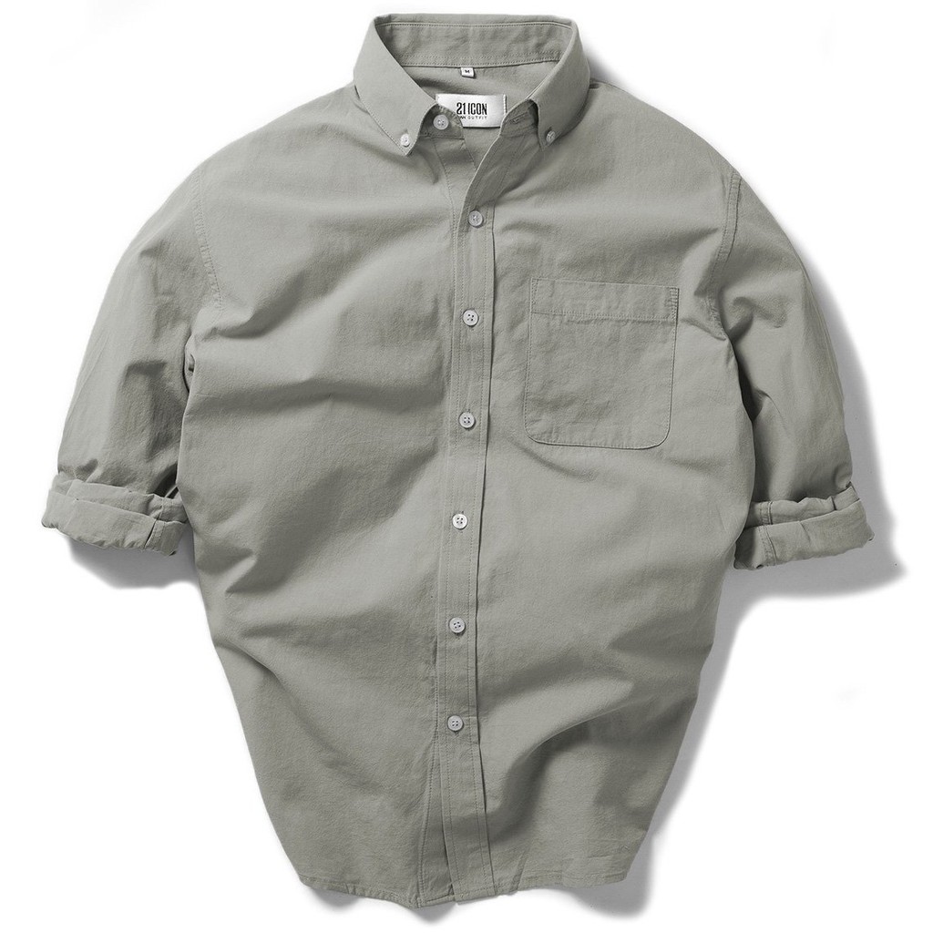 Áo sơ mi nam Double'D tay dài trơn SE2XAM