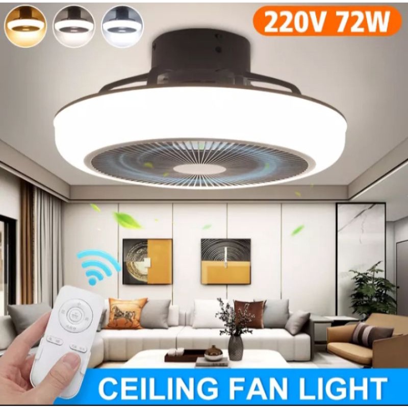 •••HCM••• Quạt Trần Đèn LED Phong Cách Hiện Đại Điều Khiển Từ Xa