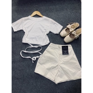 Áo kiểu croptop cột dây eo ❤️