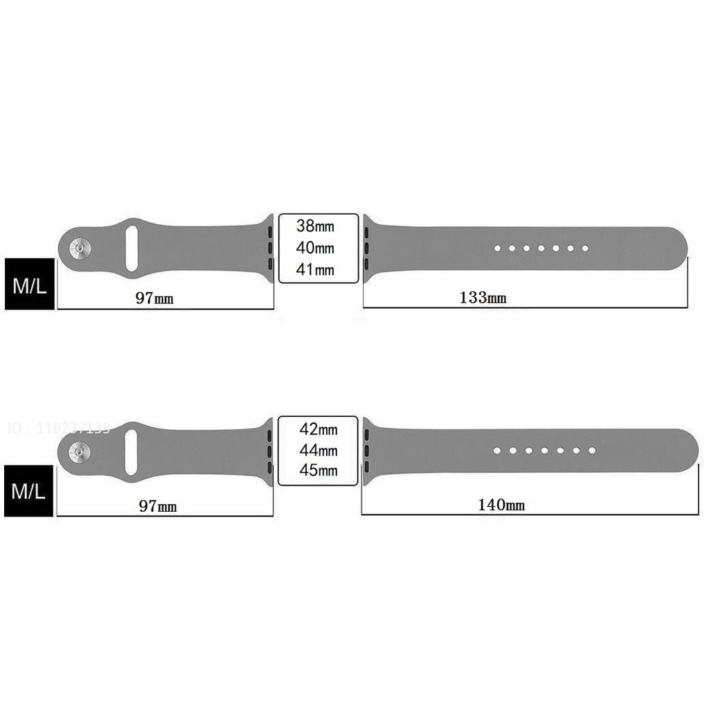 Dây Đeo Silicon Mềm Thể Thao Cho Đồng Hồ Thông Minh Apple Watch 41 / 40 / 38mm 49 / 45 / 44 / 42mm Series Ultra / 8 / 7 / SE / 6 / 5 / 4 / 3 / 2 / 1