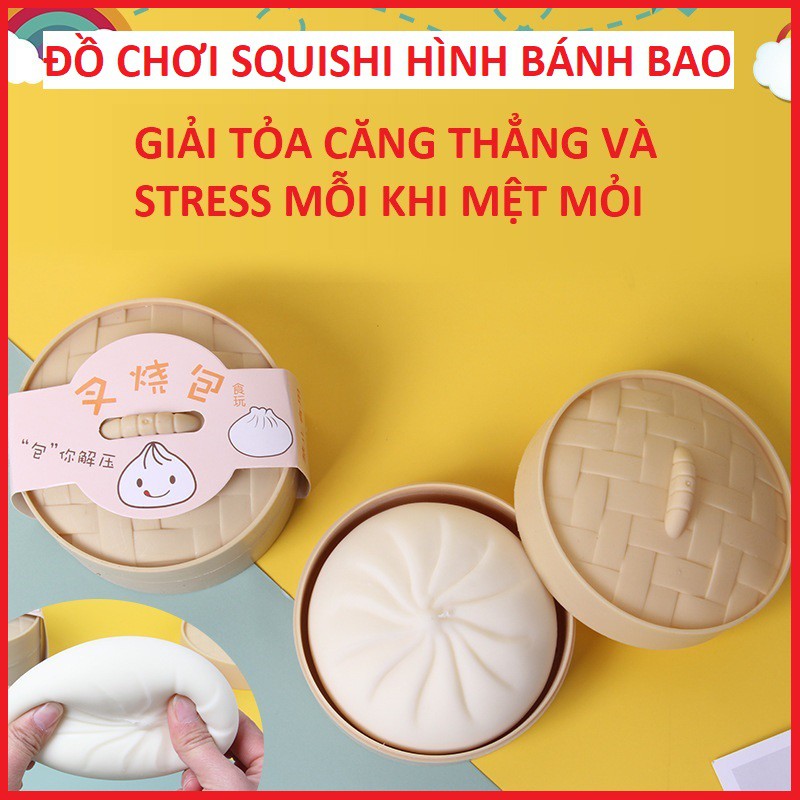 Đồ chơi squishy hình bánh bao giải trí người lớn giảm stress trong phòng chính hãng giá rẻ cao cấp MAXSTAR ✅