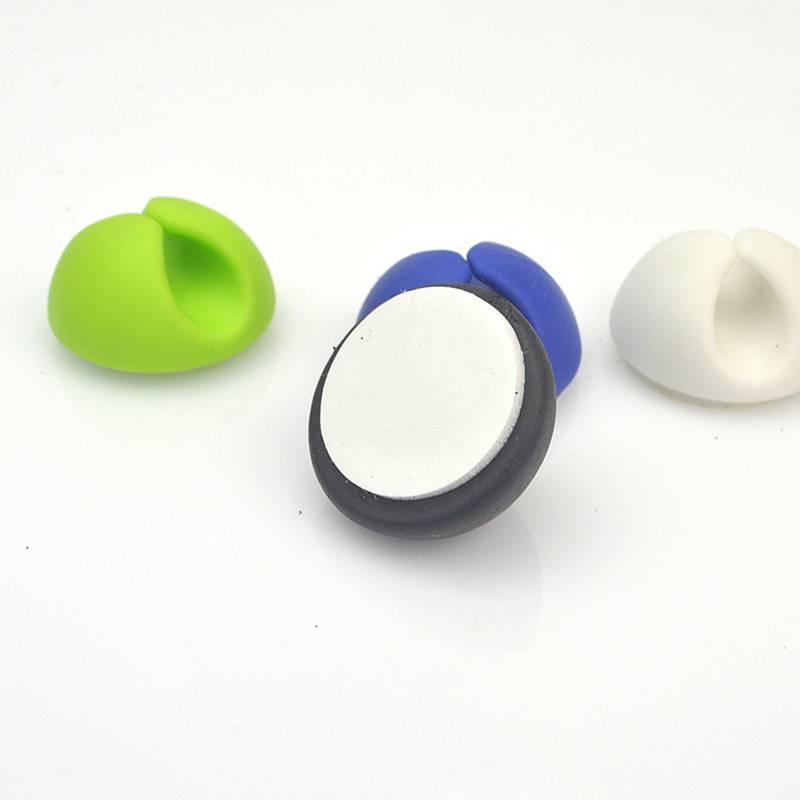 Kẹp giữ dây cáp USB / tai nghe trên bàn bằng silicon gọn gàng đa năng