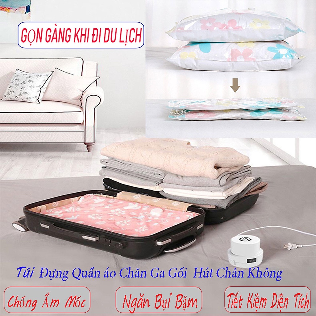 Túi hút chân không quần áo, máy hút chân không quần áo chăn màn, bảo quản chống mốc, tiết kiệm diện tích