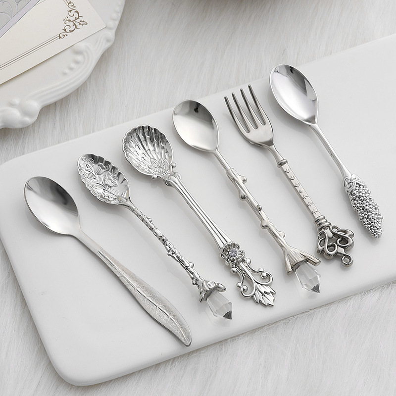 Bộ 6 Muỗng Nĩa Phong Cách Vintage Xinh Xắn