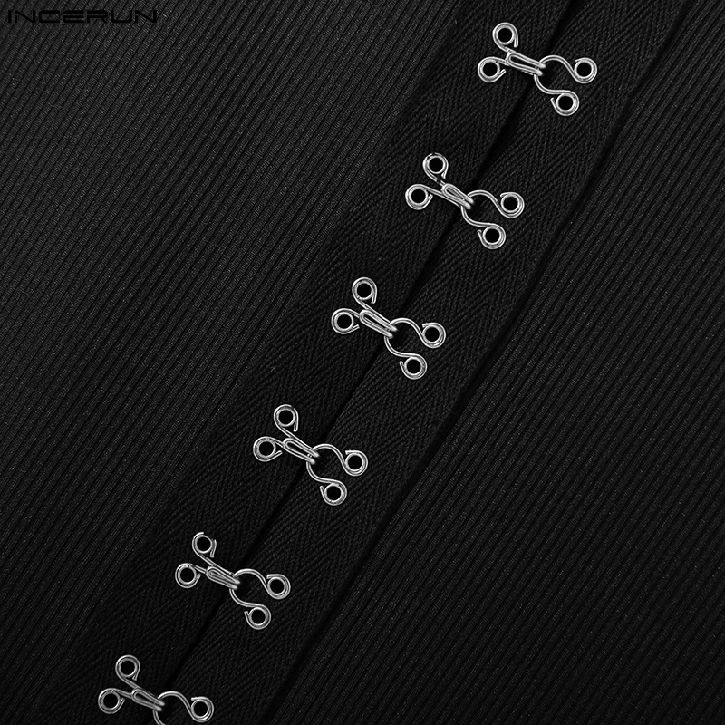 Áo tank top INCERUN trơn màu cổ tròn thời trang mùa hè cho nam