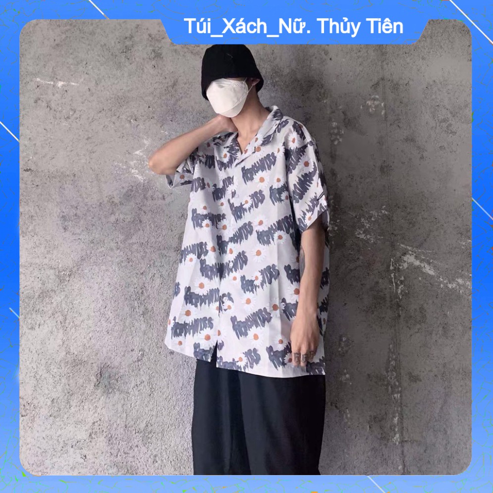 (Giá Gốc) ÁO SƠ MI 3D HOA CÚC FULL ÁO LOANG ĐEN TRẮNG HOT -👗TTshop👑