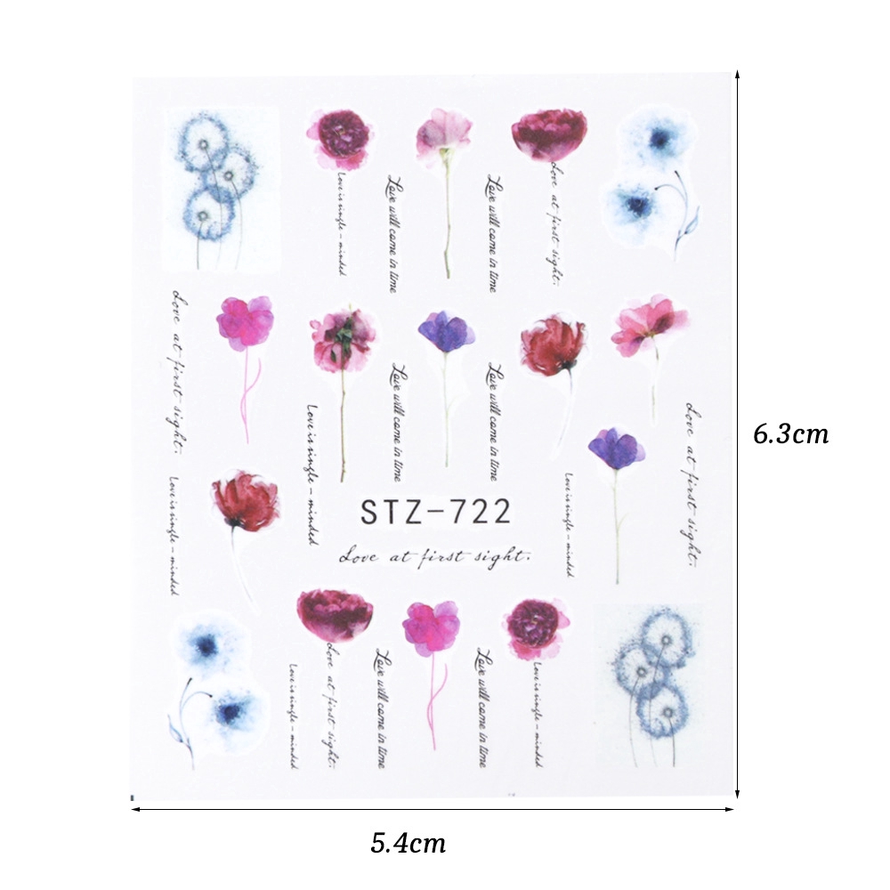 Set 24 miếng dán trang trí móng nghệ thuật chống thấm nước