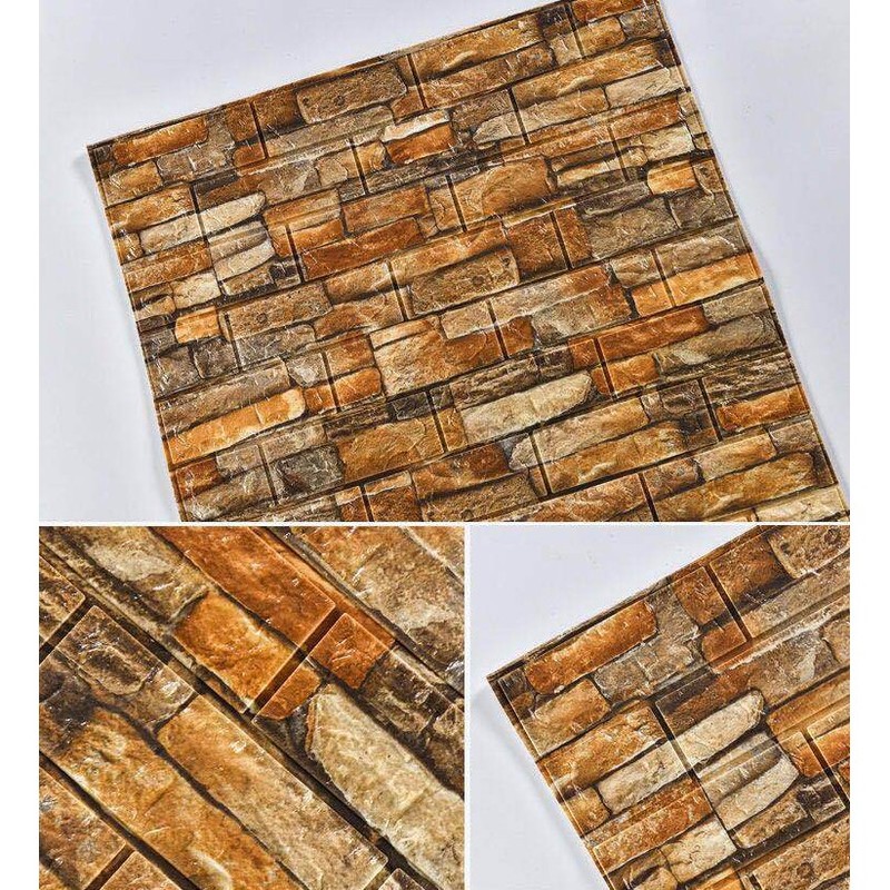 Xốp dán tường Miếng dán tường 3d thiết kế đẹp phong cách cổ điển trang trí nội thất tiện dụng giấy dán tường phòng ngủ