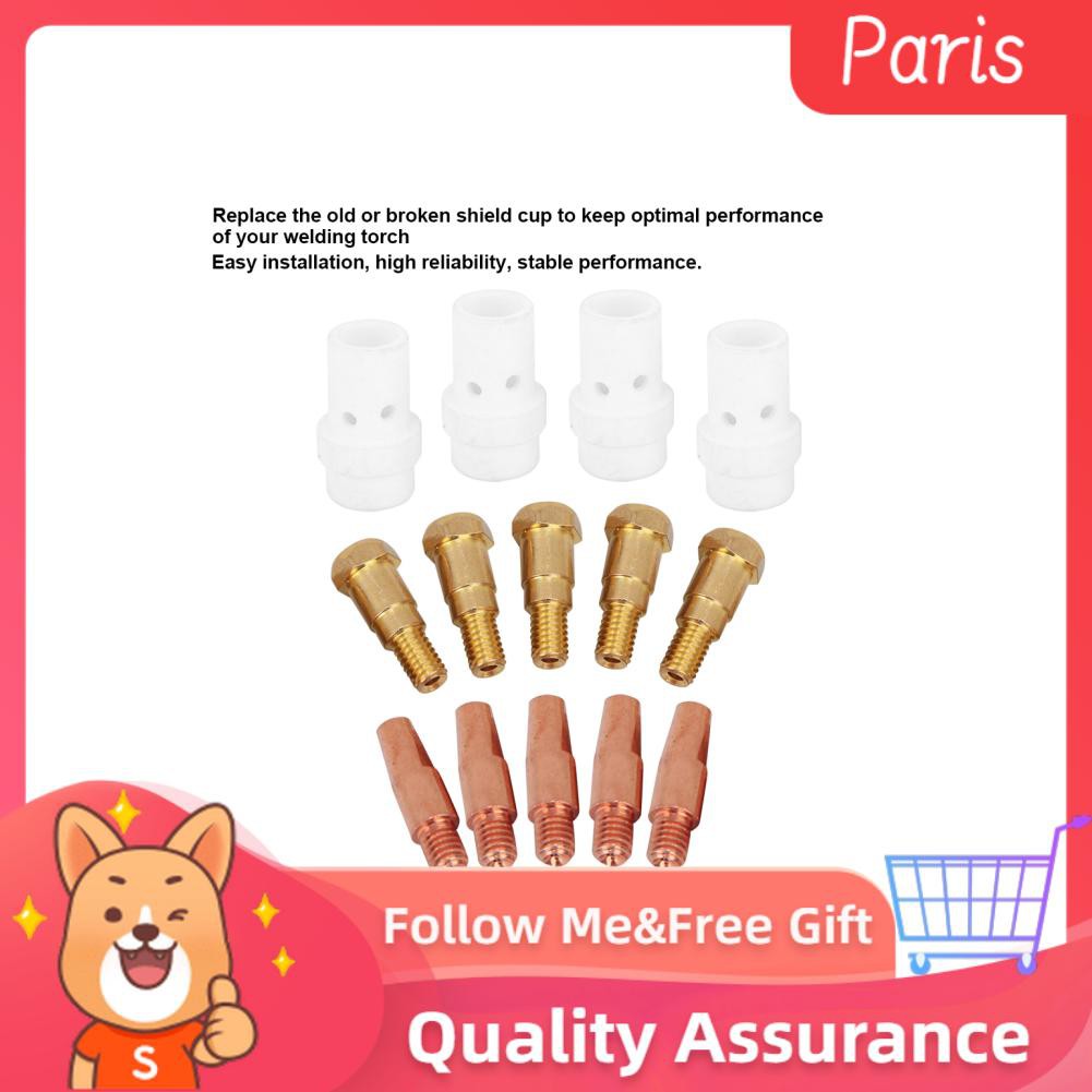 Set 14 Đầu Gắn Khuếch Tán Khí Gas Dành Cho Đèn Hàn Binzel 36kd Mig